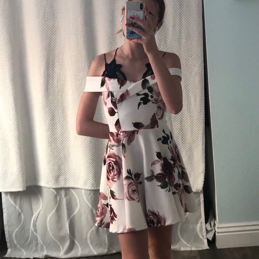 White floral dress